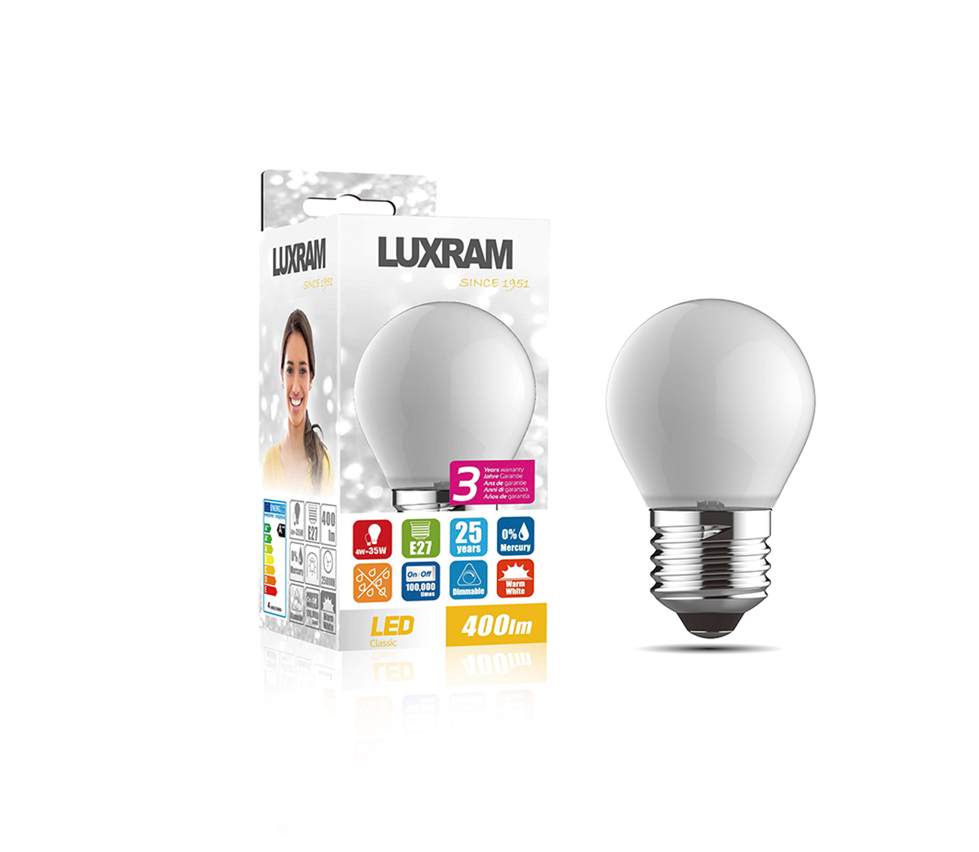 Value Classic LED Lamps Luxram Golf Ball